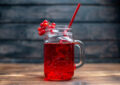 cranberry juice drink in a glass