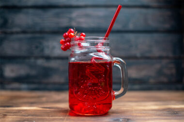 cranberry juice drink in a glass