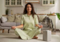 a woman doing mindfulness meditation to search for fulfillment